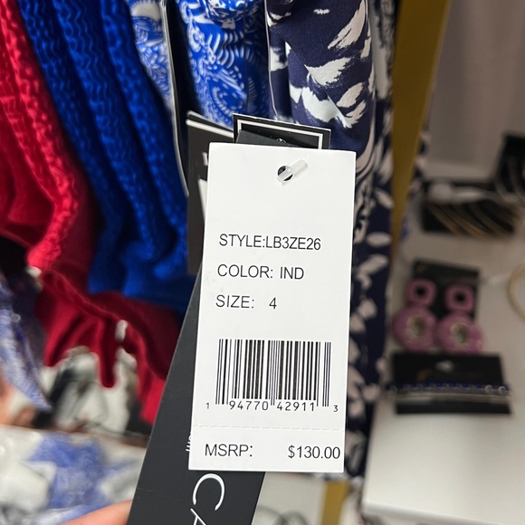 La Blanca Woman's Changing Tides Plunge One Piece Swimsuit in Indigo Blue New - Picture 12 of 14